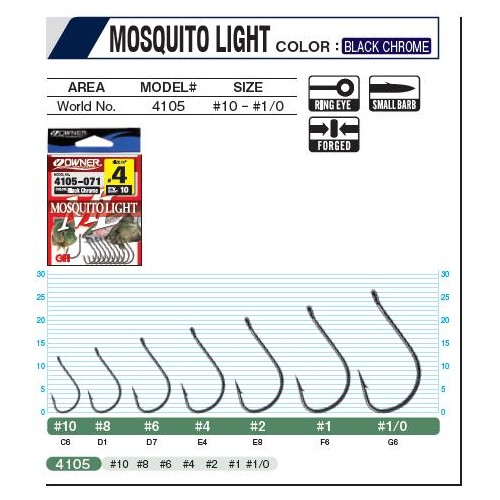 Owner Mosquito Light Bc 4105, Pesca Sport Bugno